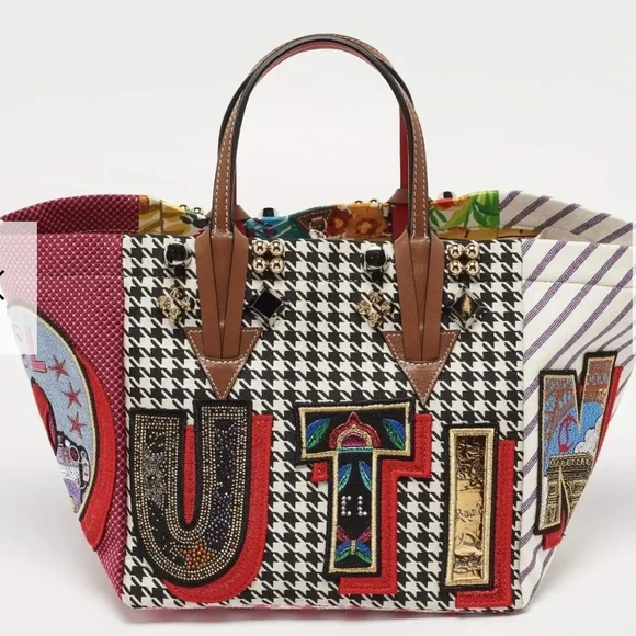Christian Louboutin Caracaba Calfskin Embellished & Embroidered Tote - Picture 3 of 11